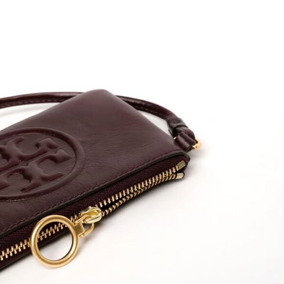 TORY BURCH PERRY BOMBÉ GLAZED TOP-ZIP CARD - Picture 2 of 7
